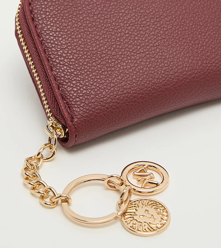 ANNE KLEIN  Anne Klein Logo Detail Zip-around Card Holder for Women | Best Price UAE